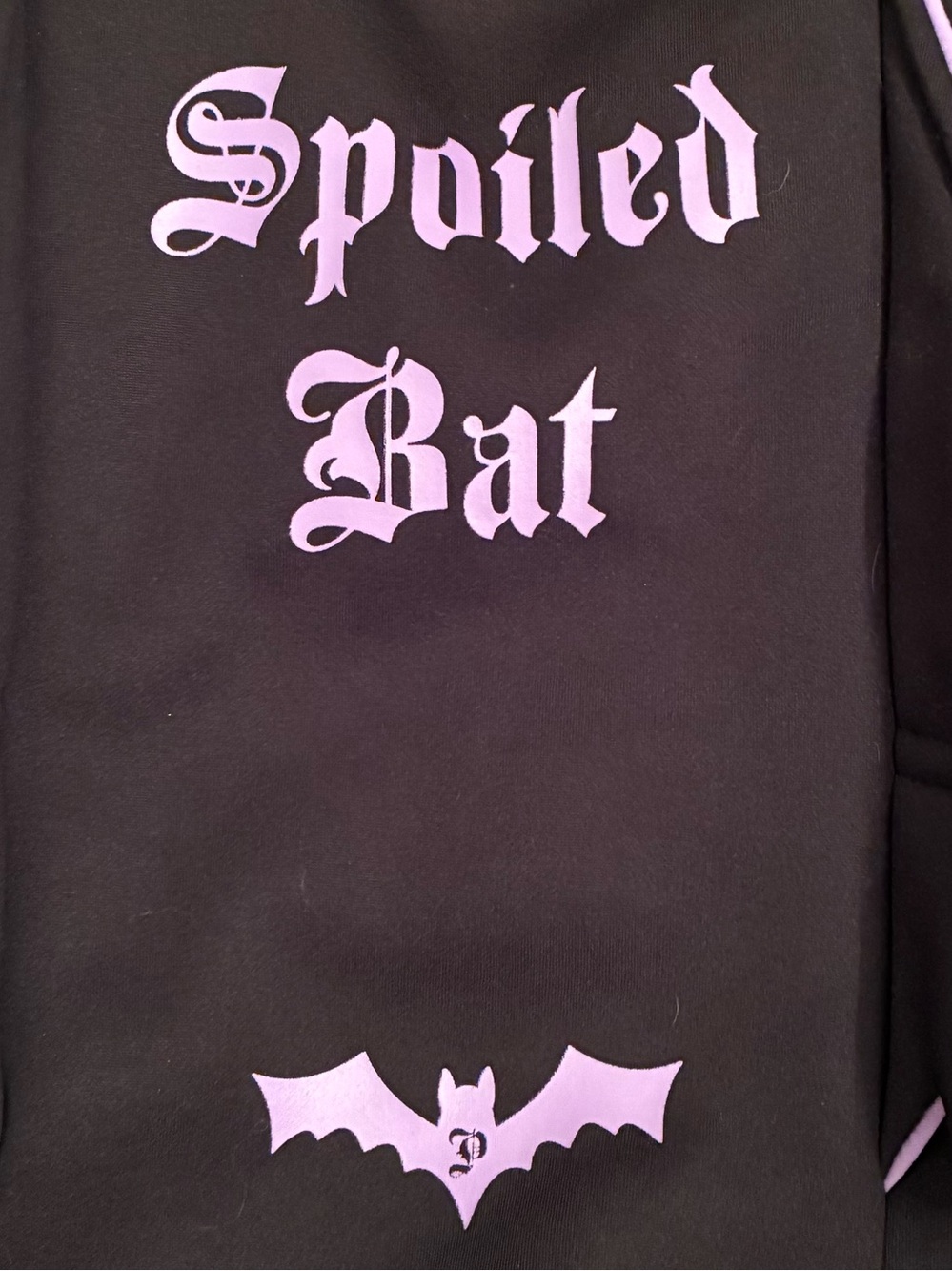 👻PINK Victoria's Secret Black & Purple 'Spoiled Bat' Dog Costume Jacket🦇 - Picture 4 of 9